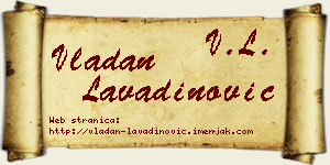 Vladan Lavadinović vizit kartica